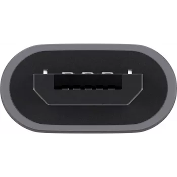 Goobay USB 2.0 Hi-Speed Adapter, Grau, Grau – USB-C™-Buchse > USB 2.0 Micro-Stecker (Typ B) (55553)
