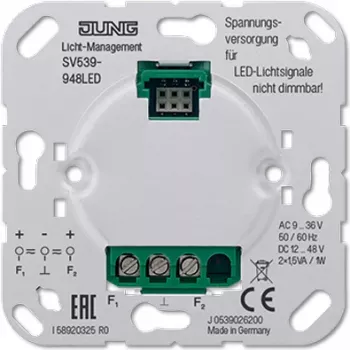 Jung Spannungsversorgung AC9-36V DC12-48V SV 539-948 LED - Spannungsversorgung - AC/DC 9 bis 48 V~/= (SV539-948LED)