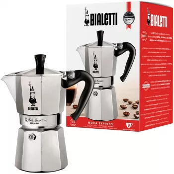 Bialetti Moka Express Moka pot 0.55 L Schwarz, Silber