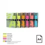 Color Neon Papier Double A, 75g, A4, 500 Blatt, Rainbow 4, 5 Neonfarben