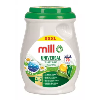 MILL PROFESSIONAL 3-Kammer-Universal-Wäschekapseln, 70 Stk.