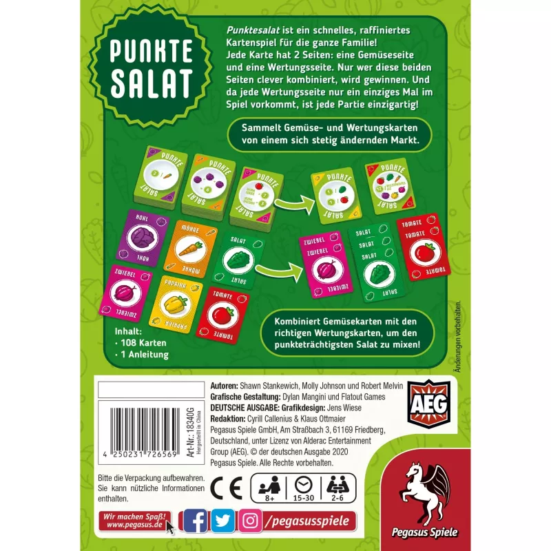 Pegasus Spiele Punktesalat Brettspiel Op