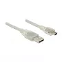 USB-Kabel DeLOCK 83908 USB 2.0 3 m USB A Mini-USB B Transparent
