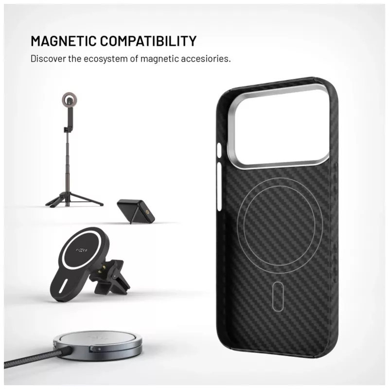 Schutzhülle FIXED MagVelar für Apple iPhone 17 Pro, schwarz