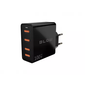 BLOW 4xUSB-C PD 100W GaN Wandladegerät, schwarz