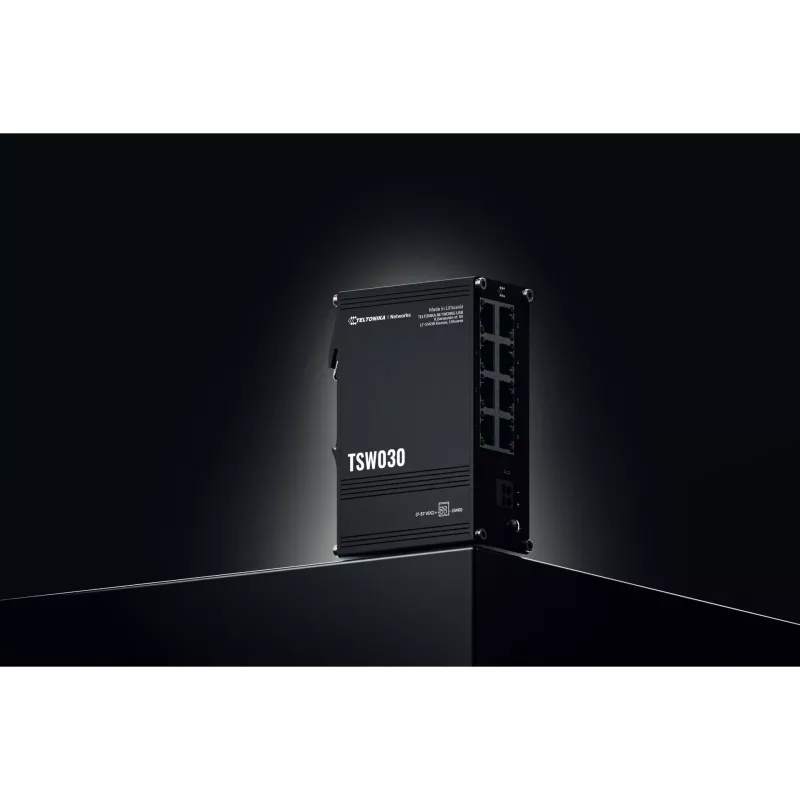 Teltonika TSW, Unmanaged 8 Port Industrial Ethernet Switch
