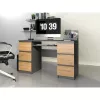 Computertischplatte e shop KUBA ANTR/ART, gerade, rechteckig, aus Spanplatte, 1300×510×760 mm, Eichenfarbe
