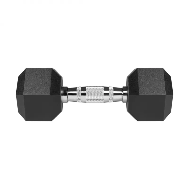 Gummierte Gusseisen-Hantelscheiben HEX 2x6 kg REBEL ACTIVE