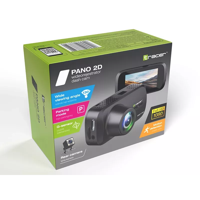 Auto-Dashcam TRACER Tracer Pano 2D – panoramische 2D-Aufnahme, kompaktes Design