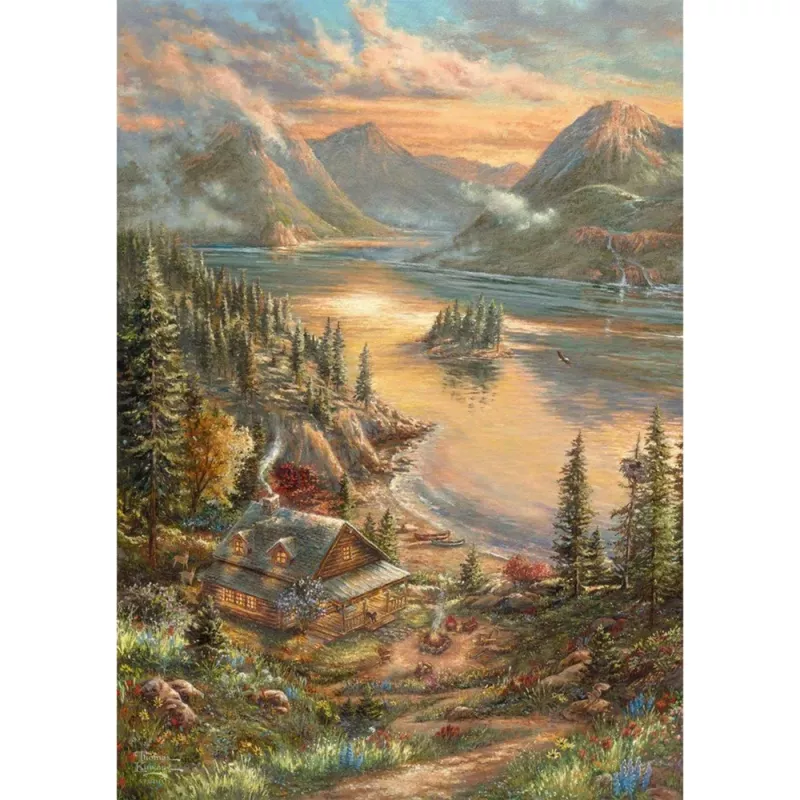 Thomas Kinkade Studios: Pracht am Seeufer, Puzzle 500 Teile