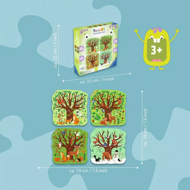Puzzle UP - Vier Jahreszeiten (12, 16, 20 und 24 Teile)