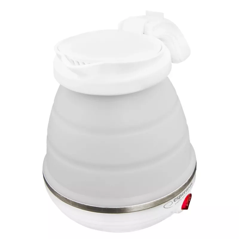 Elektrischer Wasserkocher ESPERANZA EKK023 — 0,5 l, 750 W, weiß, Edelstahl und Kunststoff