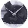 NeXtime Uhr 5173 Little Dog, Ø20 cm, Wand, Schwarz
