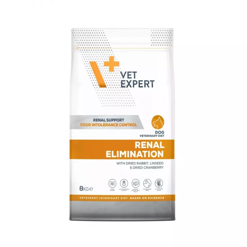 Trockenhundefutter VETEXPERT Veterinary Diet Renal Elimination — adult, Kaninchengeschmack, 8 kg, Protein 15,8 %, Fett 19,5 %