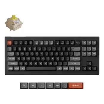 Mechanische Tastatur Keychron V3 Ultra 8K — Kabelgebunden & Bluetooth, QWERTY-Layout, RGB LED, Schwarz