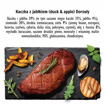 PAKA ZWIERZAKA Ente mit Apfel M - Trockenfutter für Hunde - 9kg