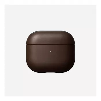 Leder-AirPods-Hülle Nomad V3 Rustic Brown — schützende Lederabdeckung für das AirPods-Ladecase