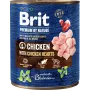 Nassfutter für Hunde Brit Premium by Nature Huhn mit Herzen 800 g Dose — für ausgewachsene Hunde, 78 % Feuchtigkeit, 8 % Protein, 6 % Fett