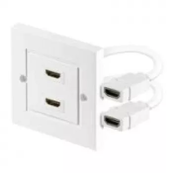 Wentronic Goobay HDMI™ Wanddose - 2 x HDMI™ A-Buchse > 2 x HDMI™ A-Buchse (51723)