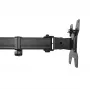 Maclean MC-967 Doppelter vertikaler Monitor-Tischhalterung Bildschirmhalter max. VESA 100x100, 13-27, 2x 9 kg, pulverbeschichtet, neigbar, drehbar, verstellbar