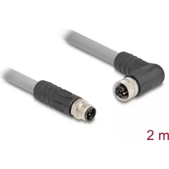 DeLOCK 80543 Sensor-/Aktorkabel 2 m RST M12 Grau