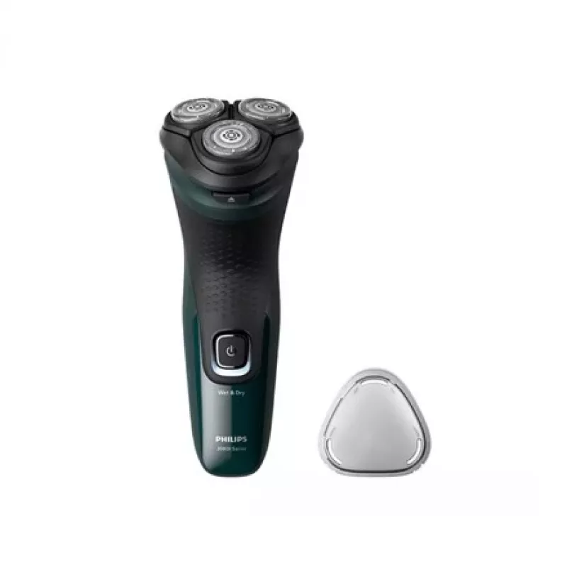 Elektrischer Rotationsrasierer Philips 3000X Series X3002/00 – 3-Kopf Nass- & Trockenrasierer, kabellos, NiMH-Akku, 40 Minuten Laufzeit