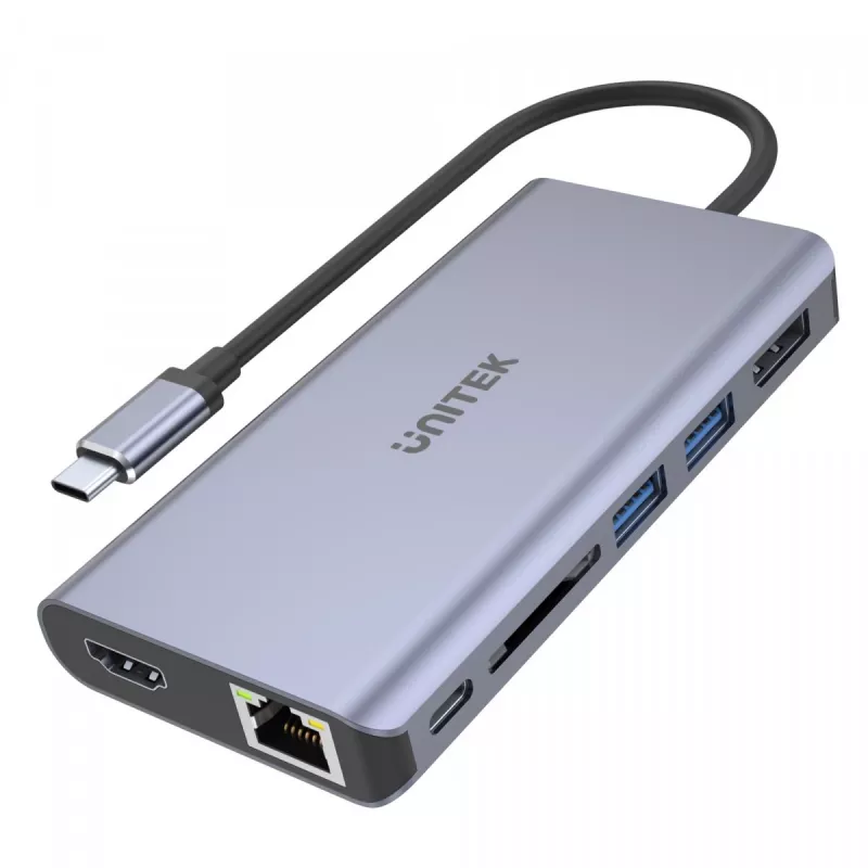 Hub UNITEK uHUB S7 USB 3.2 Gen 1 Type-C Grau