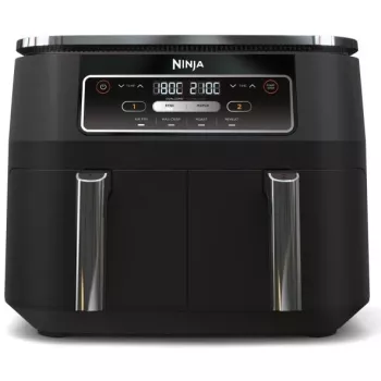 Ninja AF200EU Fritteuse Doppel 7,6 L Stand-alone 2400 W Heißluftfritteuse Schwarz