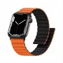 Uhrenarmband GUAN Premium Plus für Apple Watch 40/41/38/42 mm, Orange/Schwarz – kompatibel mit Series 10/11