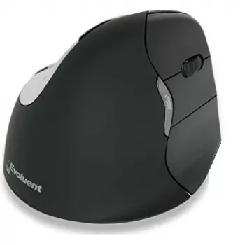 BakkerElkhuizen Evoluent 4 Bluetooth Schwarz, Rechtshänder, Vertikales Design, Laser, Bluetooth, 2600 DPI, Schwarz