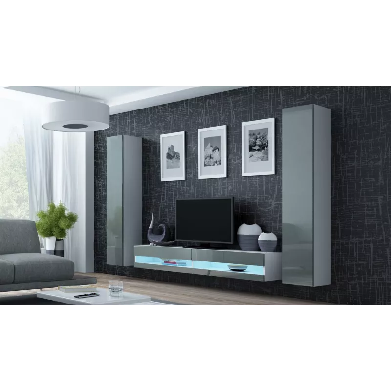 Cama TV-Ständer VIGO neu 30/180/40 weiß/grau glänzend