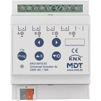 MDT technologies Universalaktor 4-fach 4TE REG, 16A, 230VAC, 100µF Akku-0416.03 (Akku-0416.03)