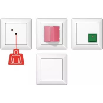 Druckschalter Jung NRS AS 0834 WW — kabelgebunden, weiß, AC 24V