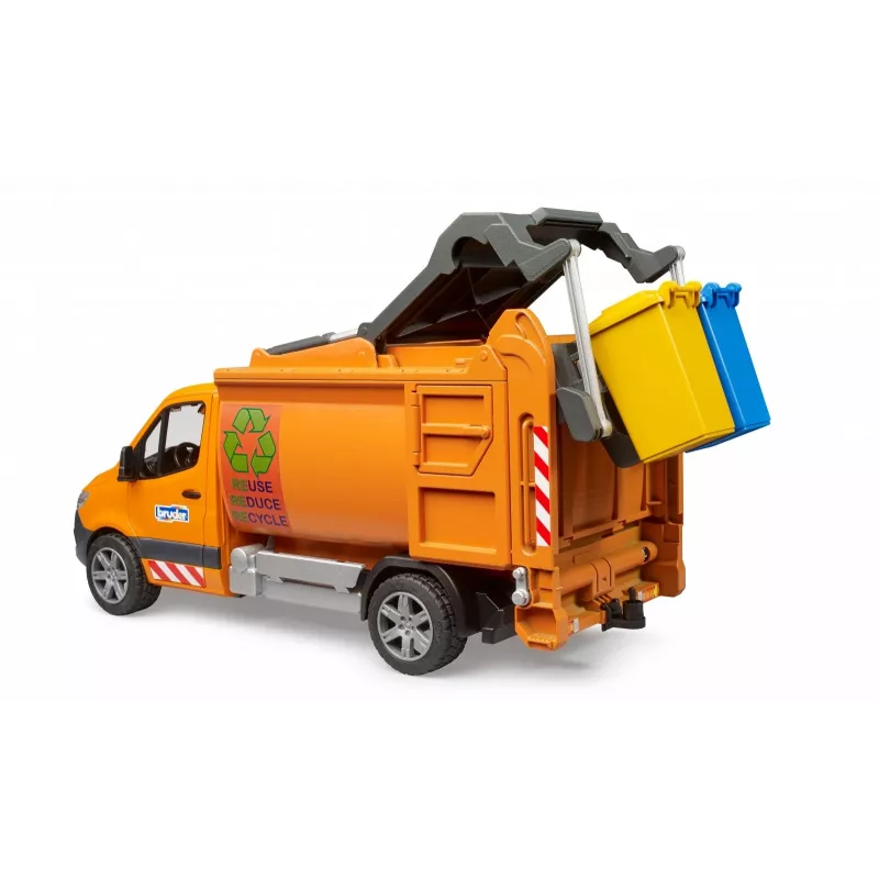 BRUDER Modellfahrzeug MB Sprinter Müllwagen BR-02682, maßstabsgetreue Spielzeugreplik