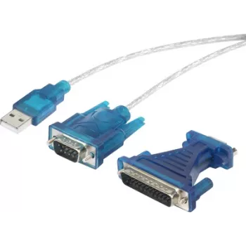 Serielles Kabel Renkforce RF-4222053 USB Typ-A DB-25 Schwarz 0,4 m