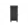 Netzwerkschrank LANBERG 19 Zoll 24HE 600x800 mm schwarz mit Glastür und LCD-Ausschnitt (flach Pack) v2