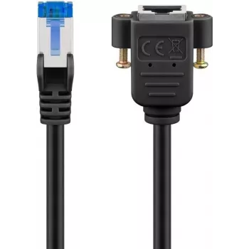 Goobay CAT 6A Verlängerungskabel, S/FTP (PiMF), schwarz (65642)