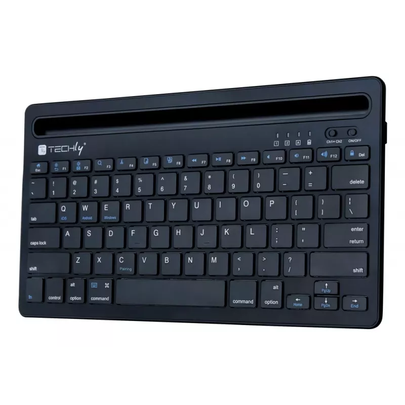 Techly ICTBK102U Tastatur Universell Bluetooth QWERTY Englisch Schwarz