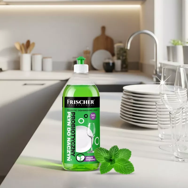 Geschirrspülmittel FRISCHER 500 ml — konzentriertes Küchenreinigungsmittel zum Geschirrspülen von Hand