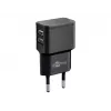 Wentronic goobay Dual-USB-Ladegerät - Netzteil - 12 Watt - 2,4 A - 2 Ausgangsanschlüsse (USB) - Schwarz (44951)
