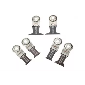 Fein 6-teiliges Starlock-Oszillations-Multitool-Sägeblatt-Set für Holz und Metall E-Cut