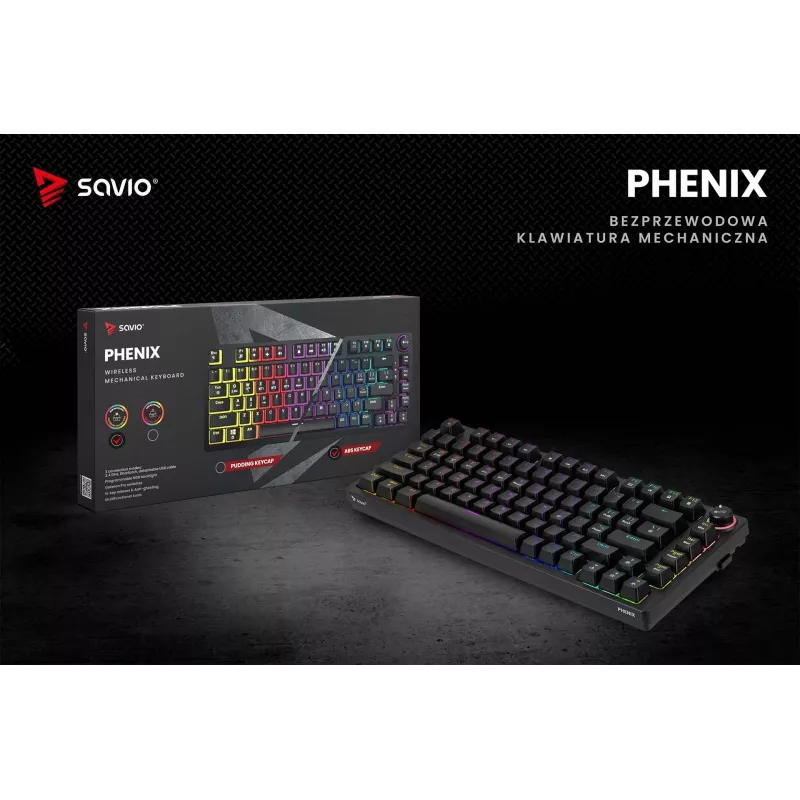 Savio Phenix SAVGK-RED Gaming-Tastatur USB RF Wireless Bluetooth QWERTY