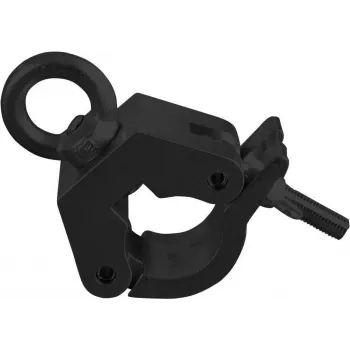 Klemme EUROLITE TPC-51S schwarz mit Öse – Montageklemme für Traversen und Scheinwerfer