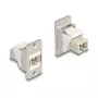 DeLOCK Panel-Mount-Keystone-Modul Glasfaser SC Simplex Buchse-Buchse konisch Beige
