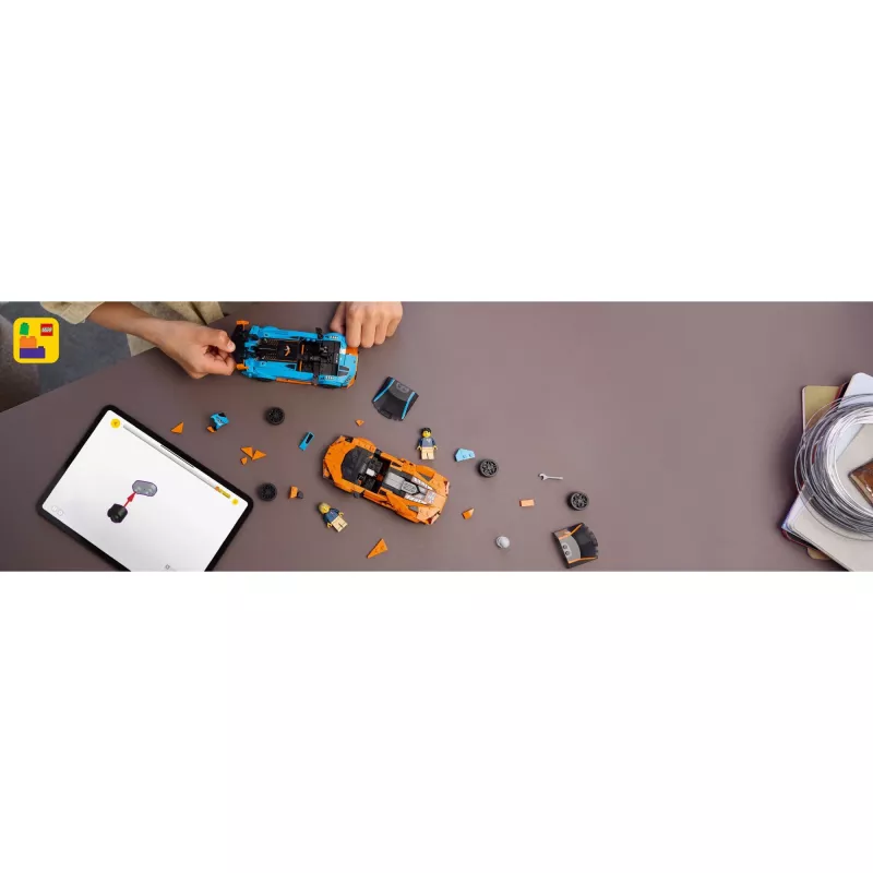 Bausatz LEGO Speed Champions Set 77238 — Lamborghini Revuelto & Huracán STO, 607 Teile, 2 Minifiguren, empfohlenes Alter 10+