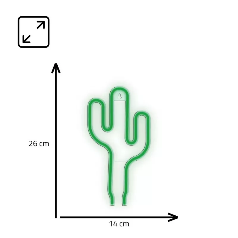 Neonlicht MANTA SNL74GN Kaktusgrün — dekoratives Neon-Schild, Modell SNL74GN