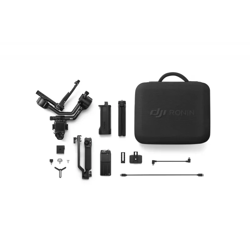 Handkamerastabilisator DJI RS 5 Combo — Aluminium, 30 h Akku, 1,46 kg, schwarz