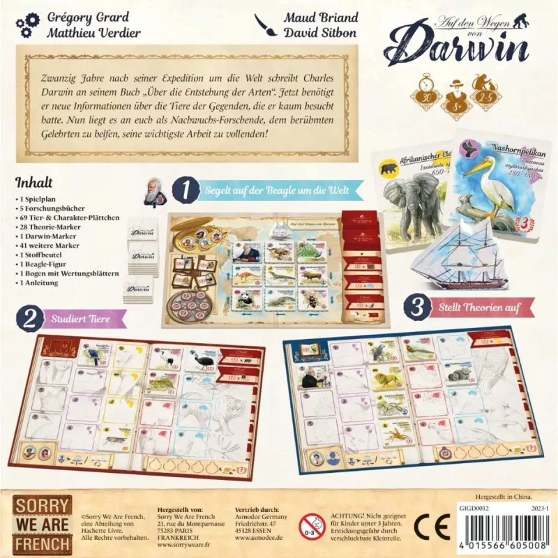 Auf den Spuren von Darwin, Brettspiel