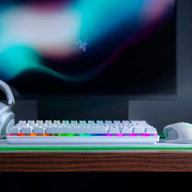 Razer Huntsman Mini Tastatur Gaming USB QWERTY Englisch Weiß