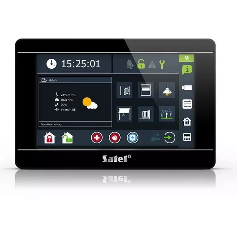 Touchscreen-Bedienteil SATEL INT-TSI-B 7-Zoll LCD-Wandbedienfeld für Sicherheitssysteme